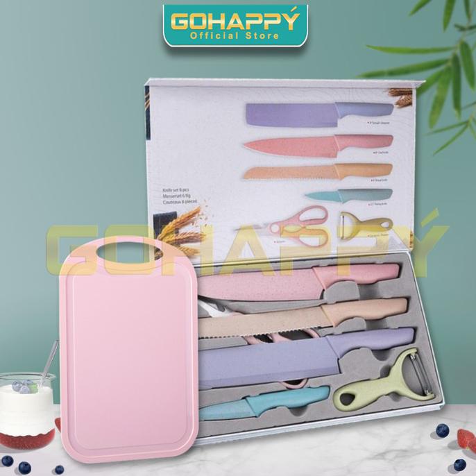 GOHAPPY PISAU SET PASTEL TAJAM BEAUTIFUL COLOR