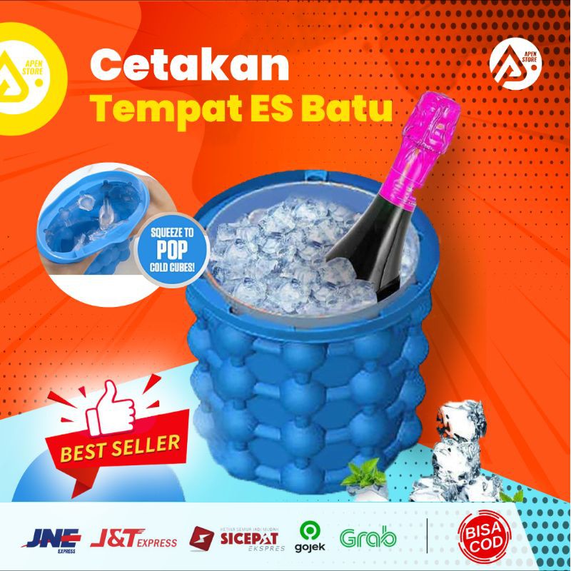 Cetakan Es Batu Genie Ice Cube Maker 3D Silicone Mold Cetak Pencetak || Grosir Barang Unik Murah Lucu - C01