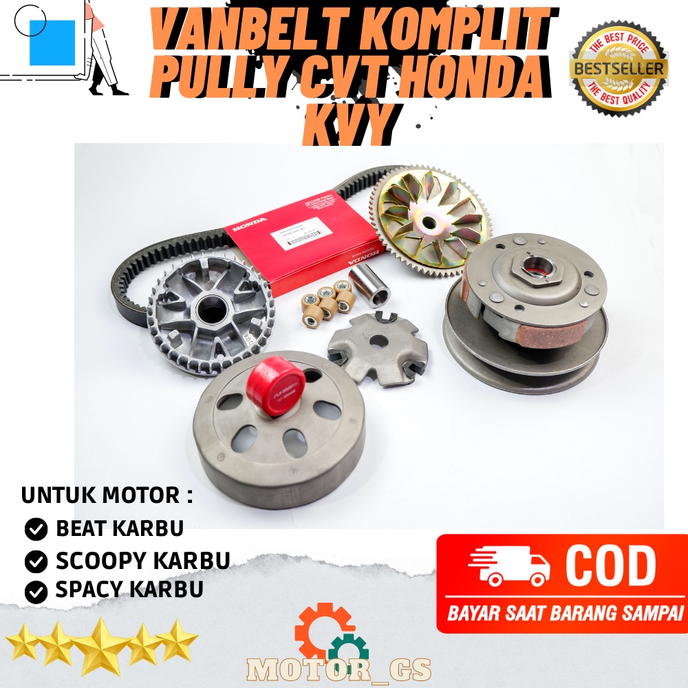 VANBELT CVT HONDA BEAT KARBU KVY - PAKET 5 KVY HONDA BEAT KARBU SCOOPY KARBU & SPACY KARBU - KVY