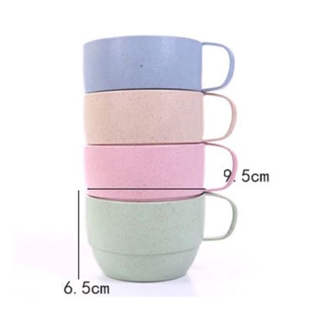 TOKO21GROSIR TEKO GELAS JERAMI SET 5 IN 1 /TRAVEL CUP/WATER MUG / CANGKIR AIR WARNA WARNI