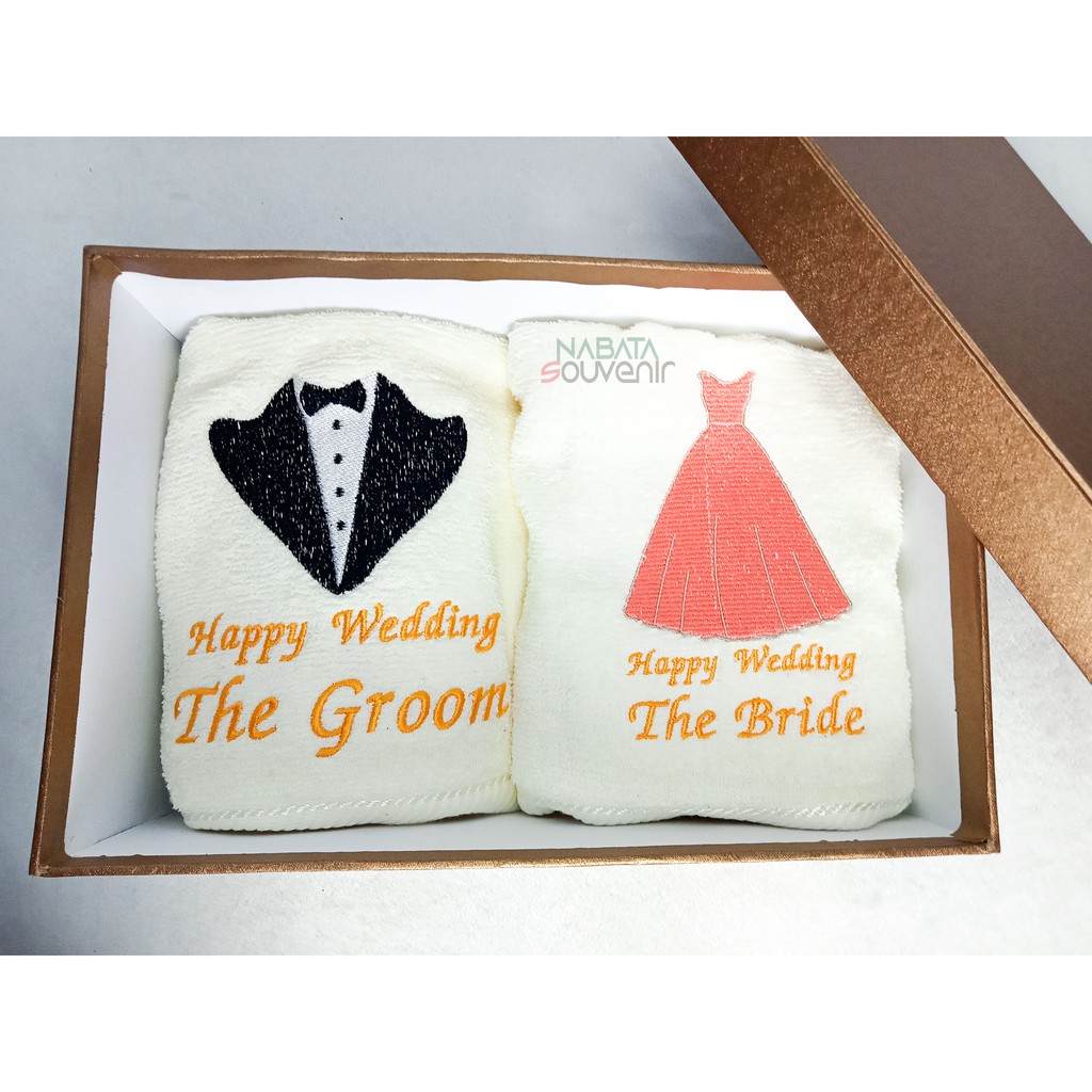 Hampers Premium Handuk 100x50  Bordir Custom Desain