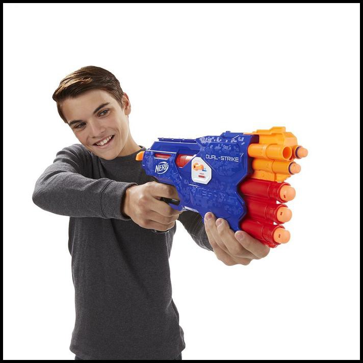 Terlaris Nerf Gun Nstrike Elite Dual Strike Blaster Dual-Strike Original Hasbro