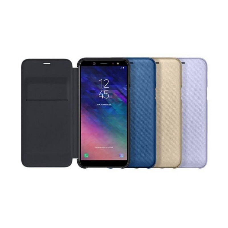 ORIGINAL SAMSUNG FLIP WALLET COVER GALAXY A6 2018 SM-A600F RESMI