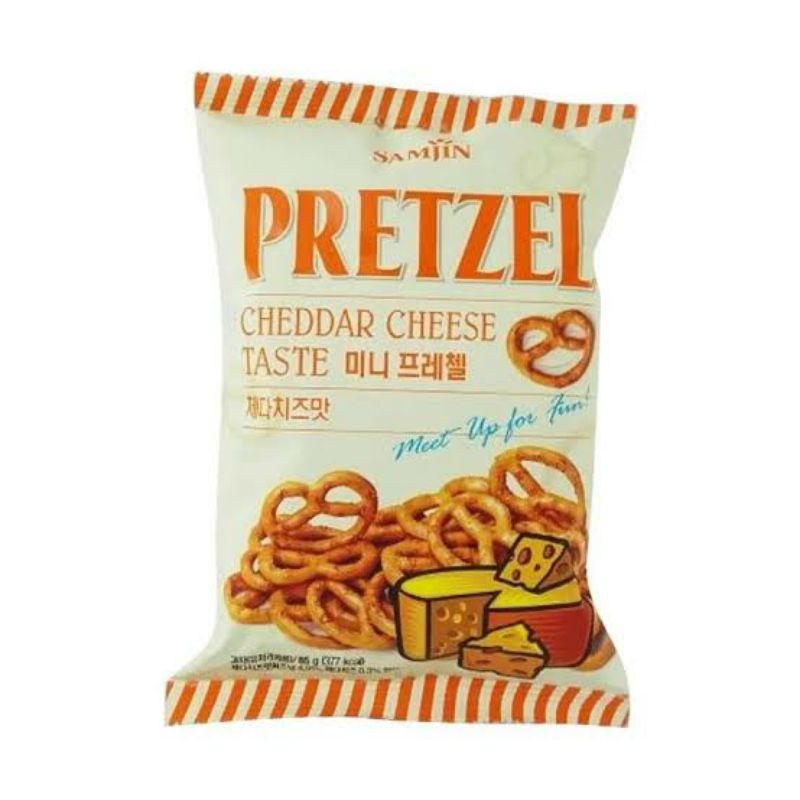 

Samjin korea pretzel cheddar cheese 85gr | makanan ringan