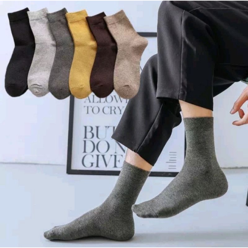 Termurah!!! ( 3 pasang ) Kaos Kaki Formal kerja kantoran pria dewasa bahan cotton spandek lembut halus dan berkualitas terjamin bagus