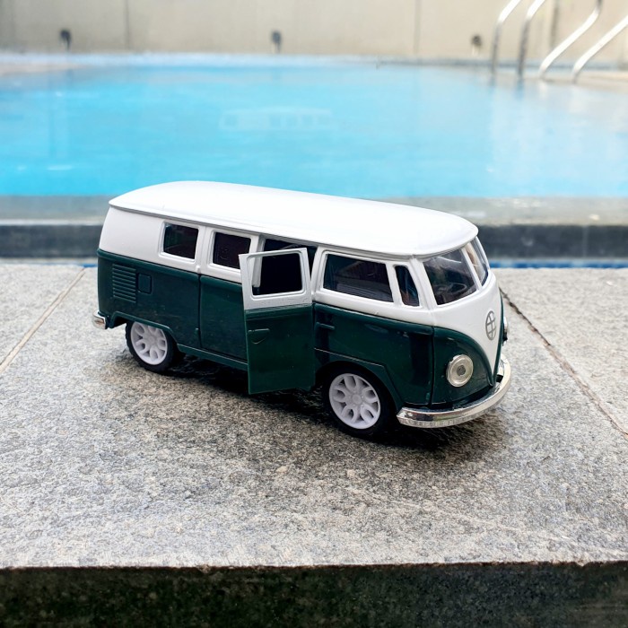 Diecast Mobil VW Combi Miniatur Mobil Volkswagen Combi Skala 1:32 - Hijau Paling populer