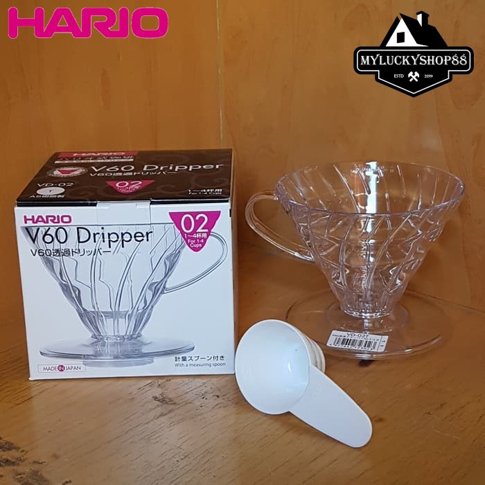 Hario V60 Dripper 02 Clear Transparant VD-02 - VD-02T Plastic