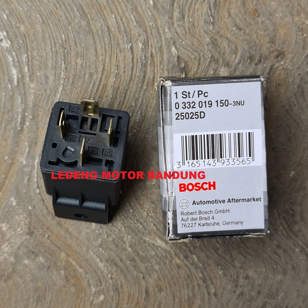 Relay Bosch 12v Kaki 4 Pin Rellay Original Asli Relai Motor Mobil