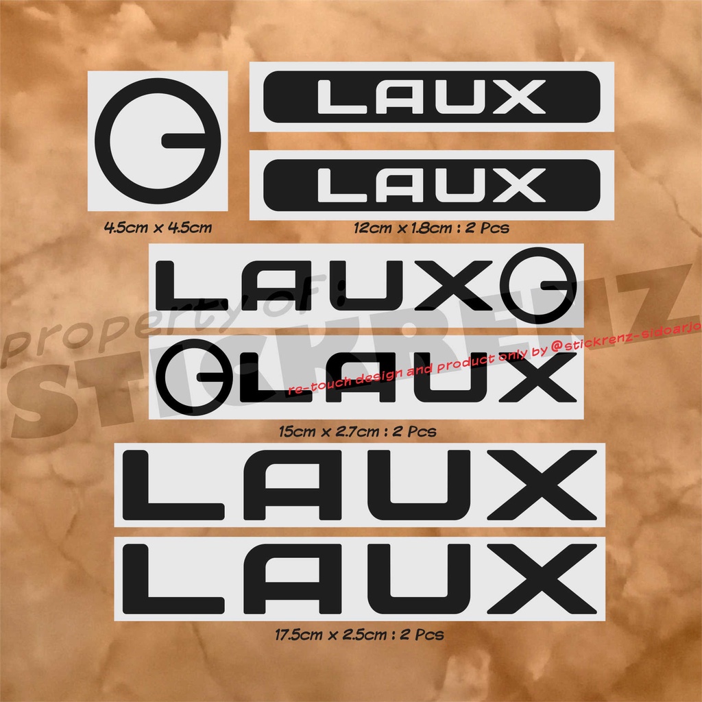 Cutting Sticker Sticker Frame Sepeda Lipat Laux 01 Custom