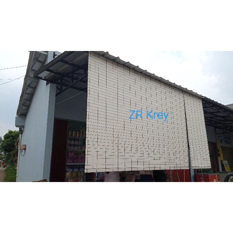 krey tirai pvc polos outdoor