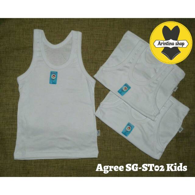 Singlet Anak Agree Kids ST02 TANPA RENDA | Kaos Dalam Anak Balita |tx