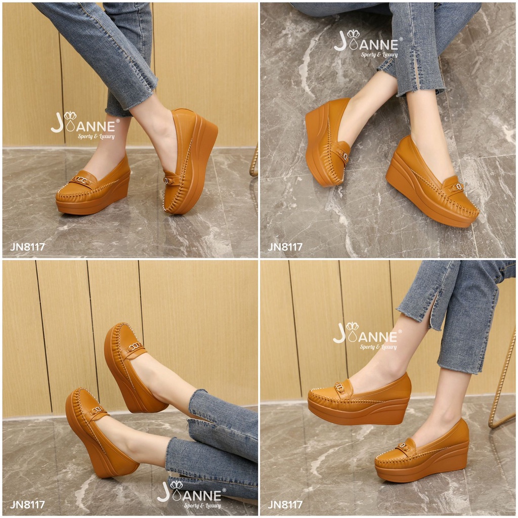 JOANNE High Loafers Wedges Shoes #JN8117 ORIGINAL (RESTOCK)