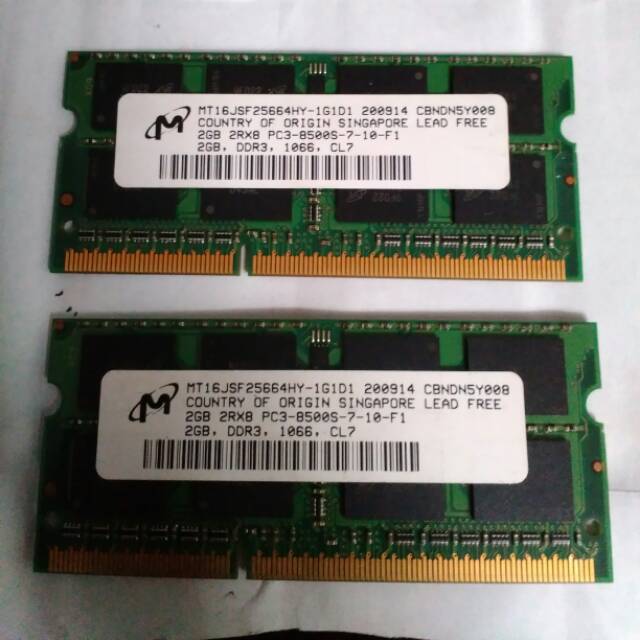 MEMORY RAM LAPTOP DDR3 4GB 2X2GB PC 8500