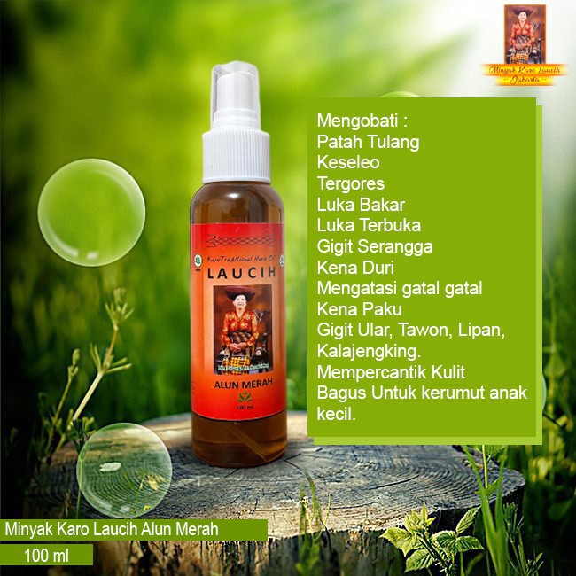 

Minyak Tradisional Karo Laucih - Alun Merah 100 mL Bandung