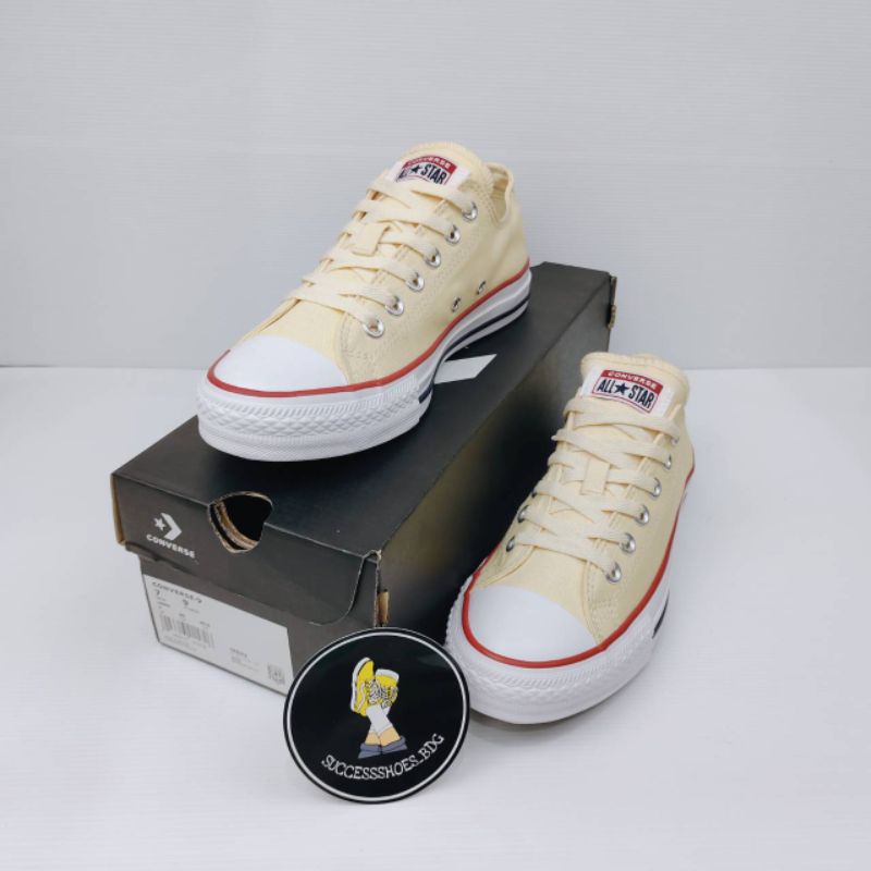 Sepatu Converse Chuck Taylor All Star Classic Beige Off White Natural Ivory Putih Ox Low
