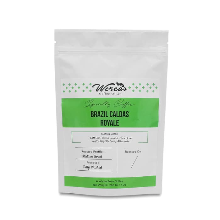 

WORCAS Arabica Brazil Caldas Royale 200gr Medium Roasted Coffee - kkp1395