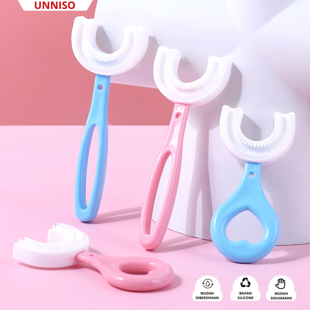 UNNISO - Sikat Gigi Silicone Anak Bentuk U SG3