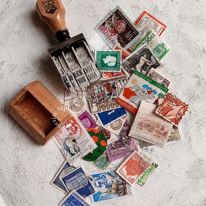 

1 lembar Real Retro Vintage Post Stamp International | Perangko Kuno Luar Negri