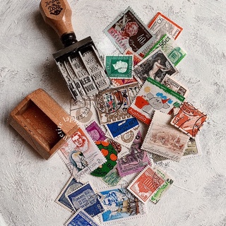 [Min Beli 10, Random] Real Retro Vintage Post Stamp International | Perangko Kuno Luar Negri
