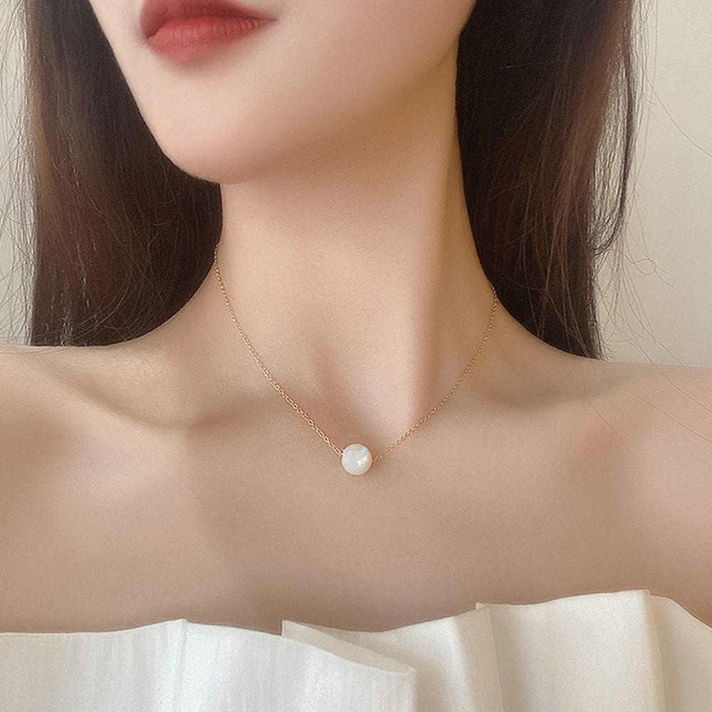 Mxbeauty Wanita Kalung Fashion Mutiara Sederhana Aksesoris Pesta Gadis Hadiah Temperamen Rantai Klavikula