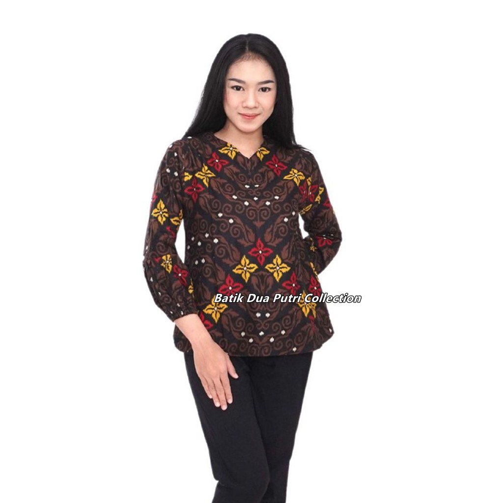 Blouse Batik Wanita Atasan Batik Asli Pekalongan By Batik Dua Putri Pekalongan