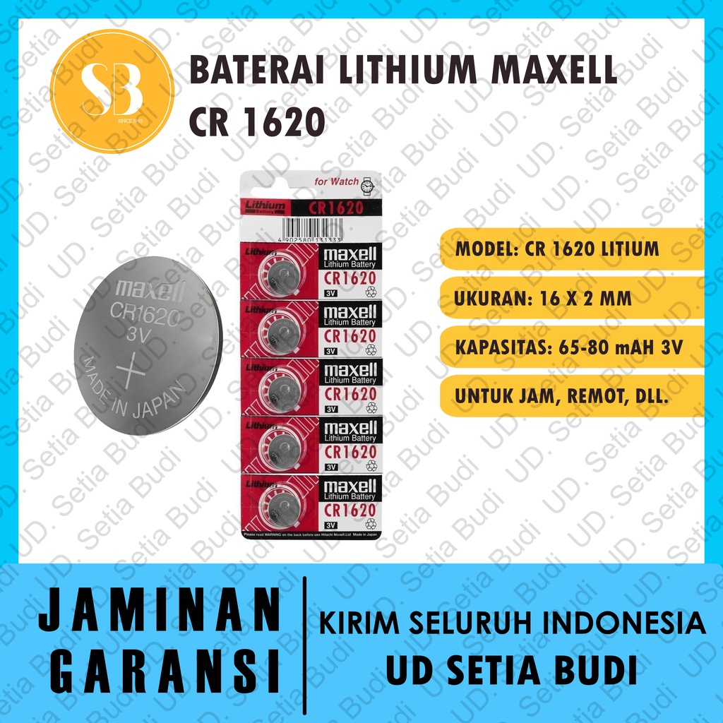 Baterai Asli Maxell CR 1620