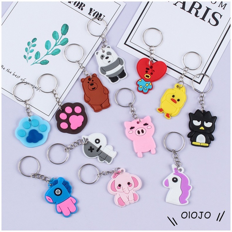 Lucu Kartun Keychain Liontin Hadiah Liburan Hadiah Siswa Hadiah PVC Lembut Hadiah - ol