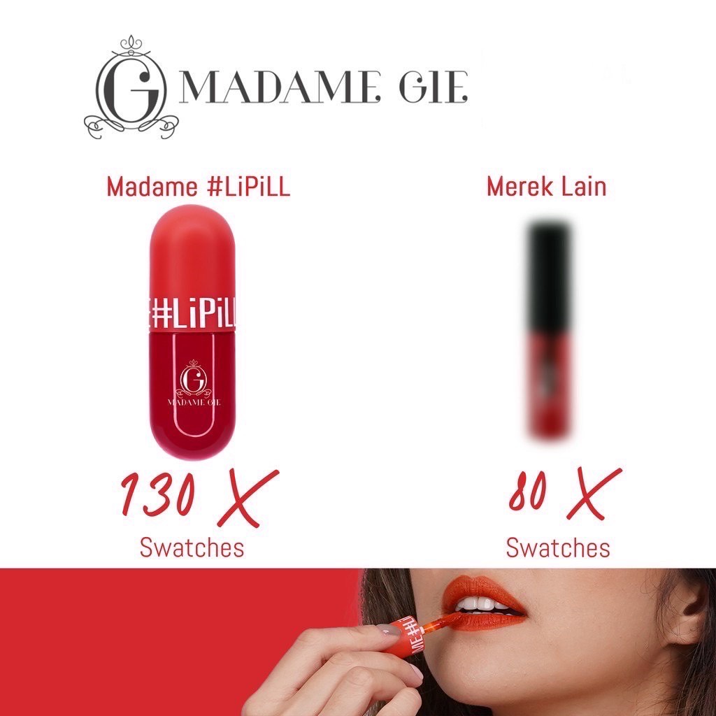 Madame Gie Madame LiPill Liptint Make Up READY ORIGINAL BPOM