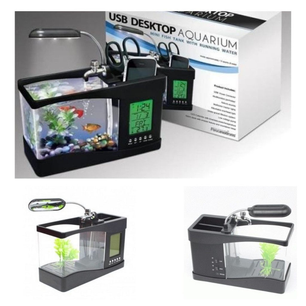 Aquarium Mini Desktop Fish Tank With Running Water 111159