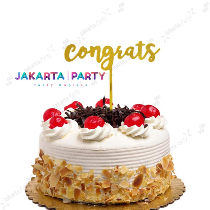 Cake Topper Congrats / Topper Cake Dekorasi Kue / Hiasan Kue Congrats