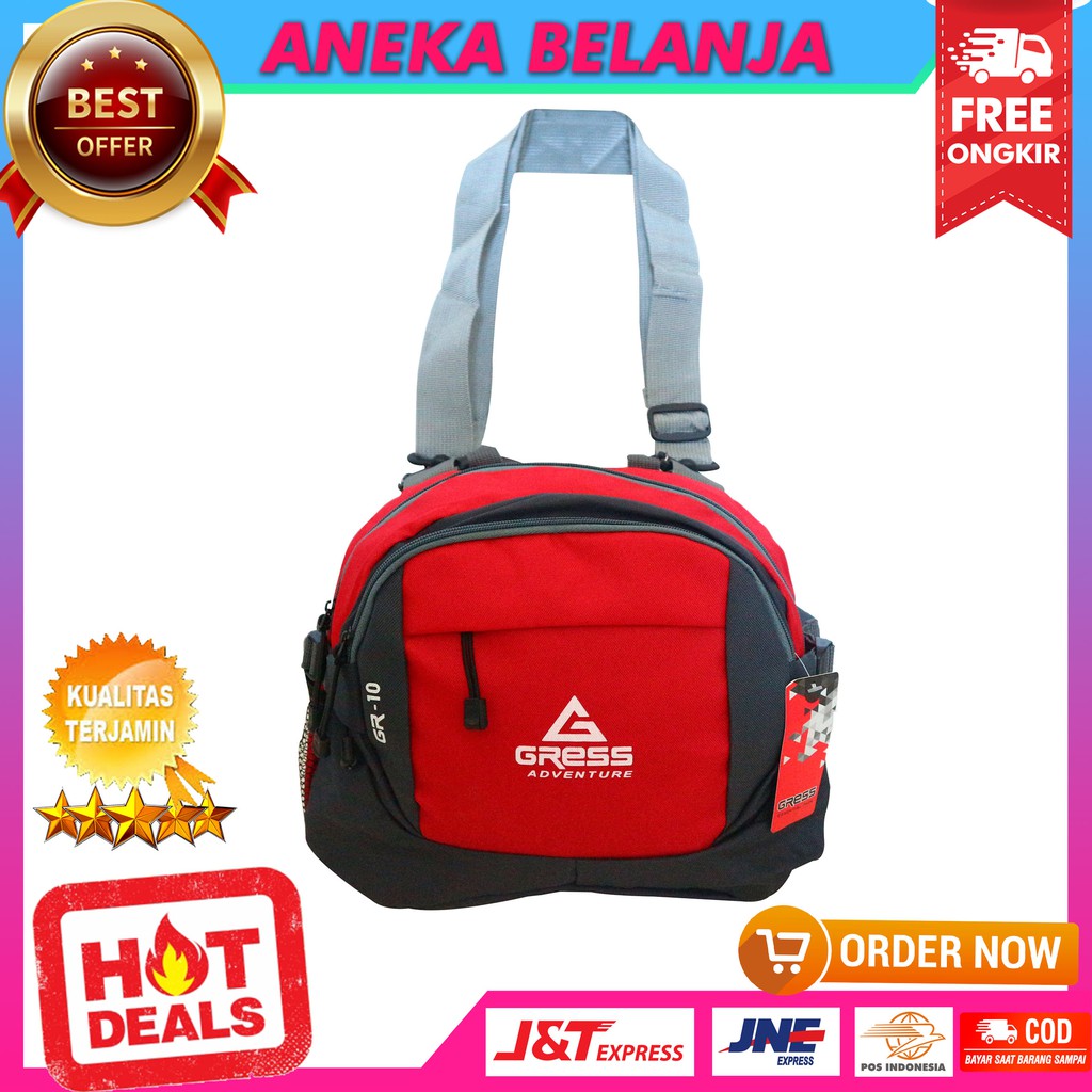 Ready Stock Tas Selempang Khusus Olahraga Terbaru Model Gress GR Merah Tas Keren Multifungsi Stylish