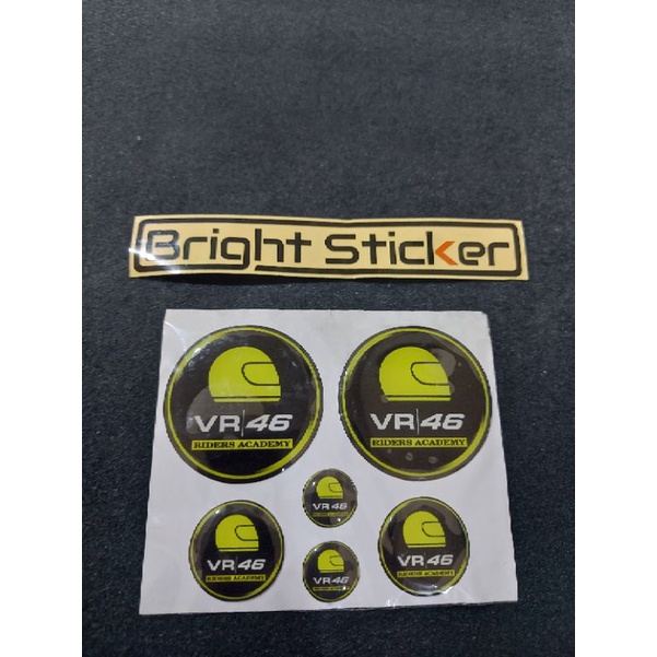 STICKER EMBLEM VR 46 SET STICKER MOTOR STICKER MOBIL TIMBUL 3D