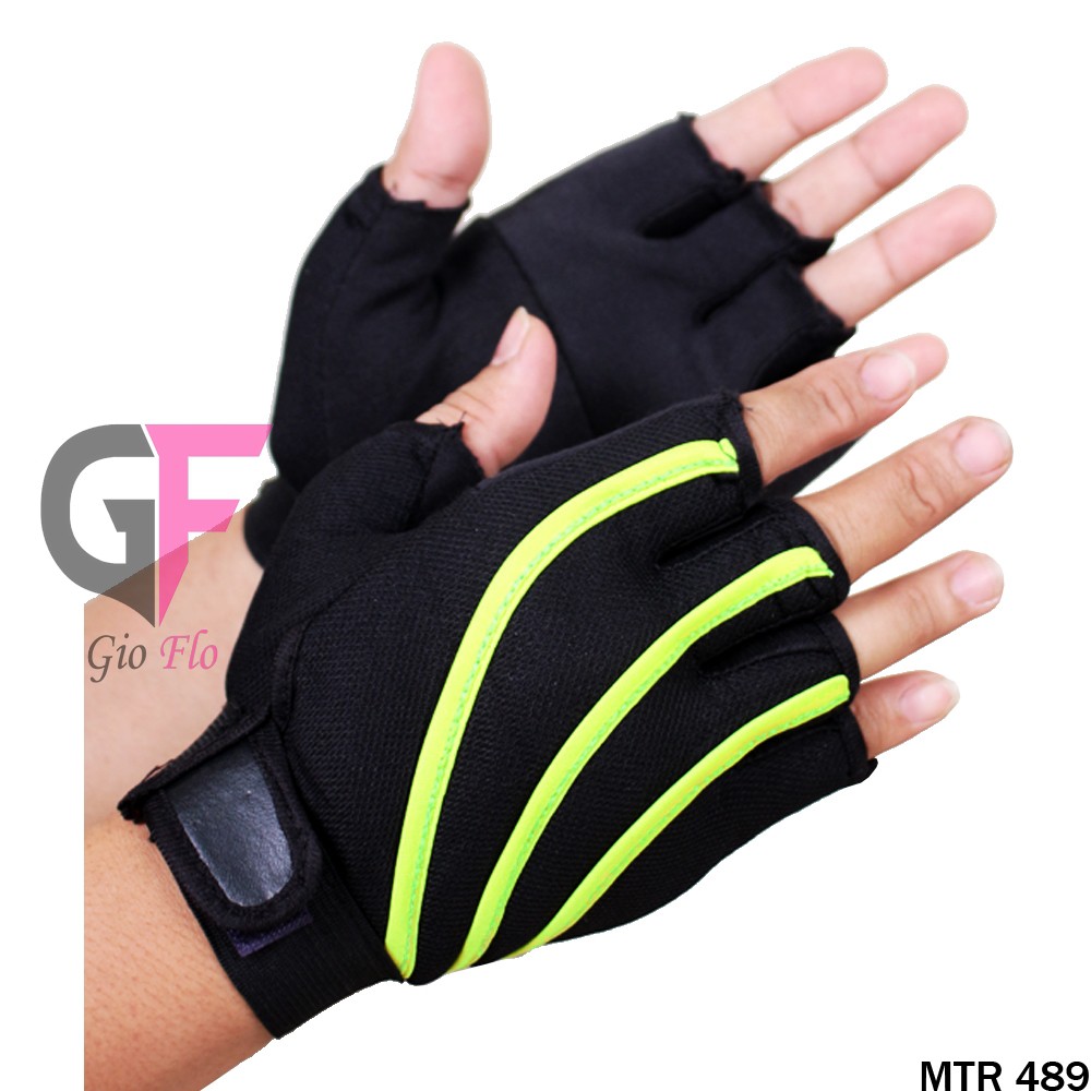 GIOFLO Sarung Tangan Keselamatan Lis Pendek Black / MTR 489