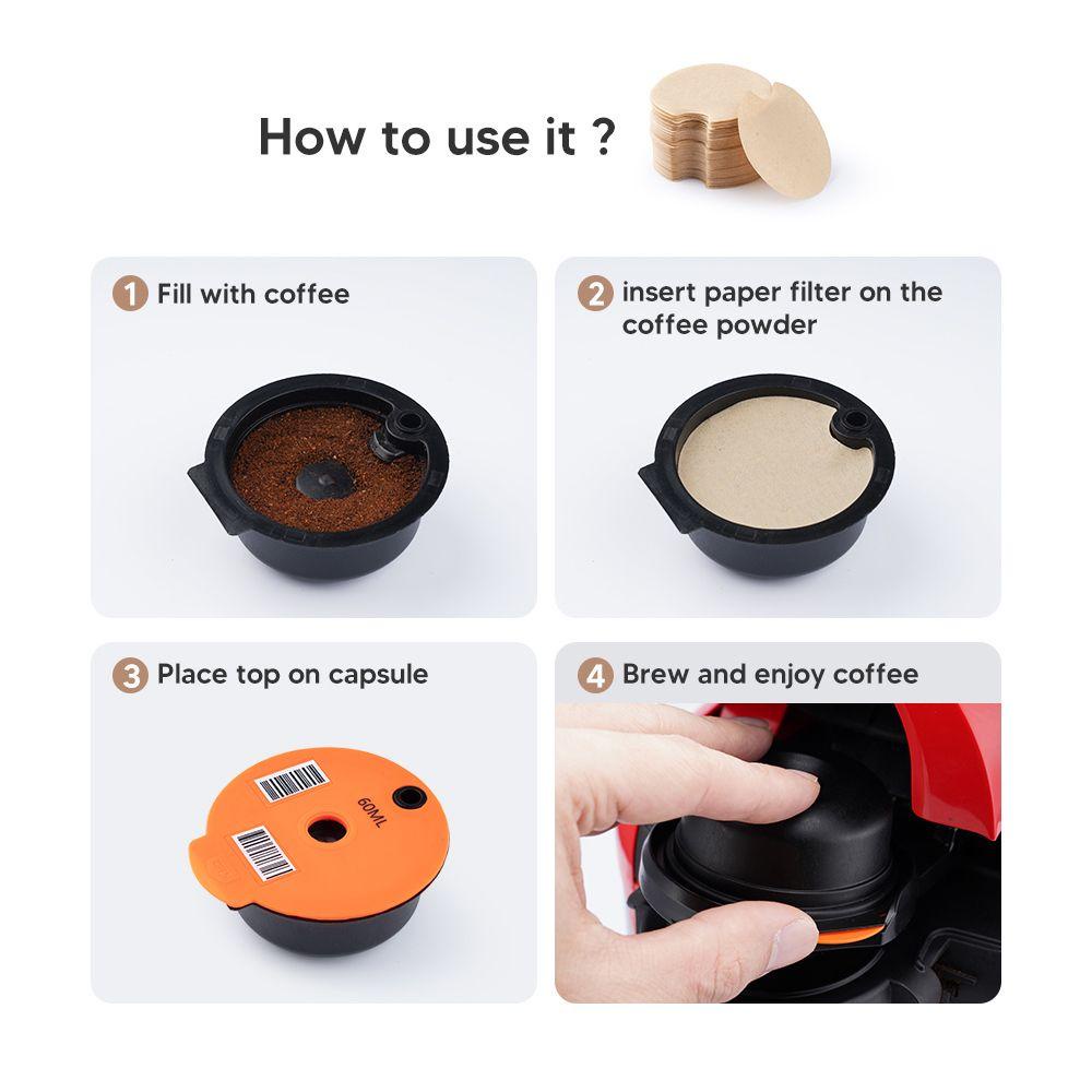 Suyo 100pcs / Set Kertas Filter Kopi Bentuk Bulat Dapat Diisi Ulang Untuk Kantor / Cafe