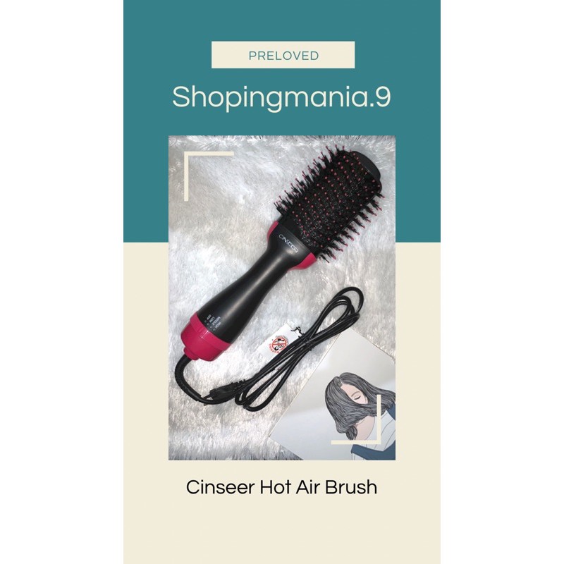 [PRELOVED] Cinseer one step hair dryer and styler hot air brush (Sisir pengering rambut 3in1)