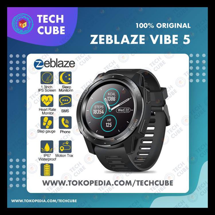 Zeblaze Vibe 5 Smartwatch Heart Rate Color Disp Alt Zeblaze Vibe 3 Pro - Abu-Abu Kode 399