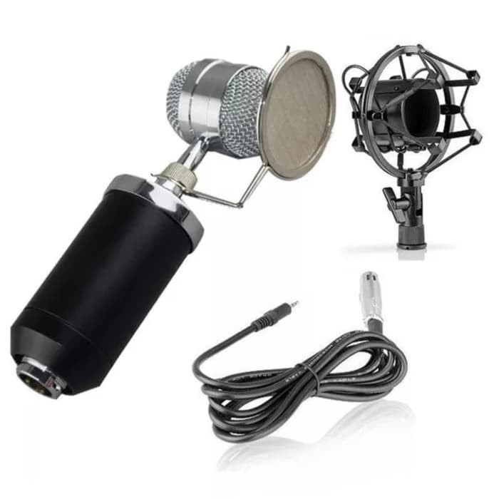 Paket Komplit Mic BM8000 Phantom Power Home Recording Terbaik