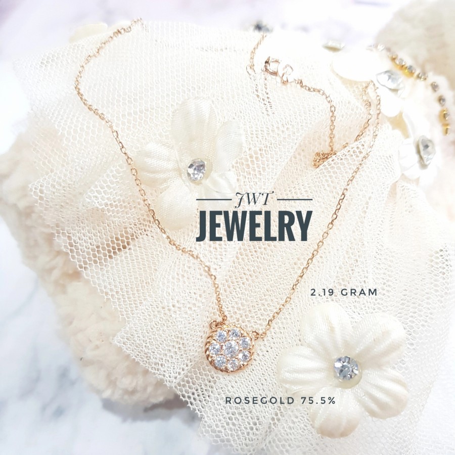 KALUNG KOYE EMAS HALA GOLD MODEL BERLIAN LOTUS BULAT RING CENDANA CANTIK SEKALI