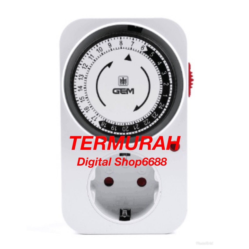 Timer Digital Stop Kontak Listrik Manual &amp; Otomatis &amp; Otomatis + 2 USB Port 2.1A