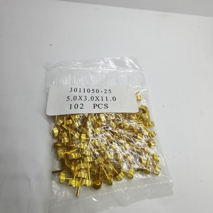 kenop no 5/ puteran jam tangan gold warna kuning / gold sebungkus 102