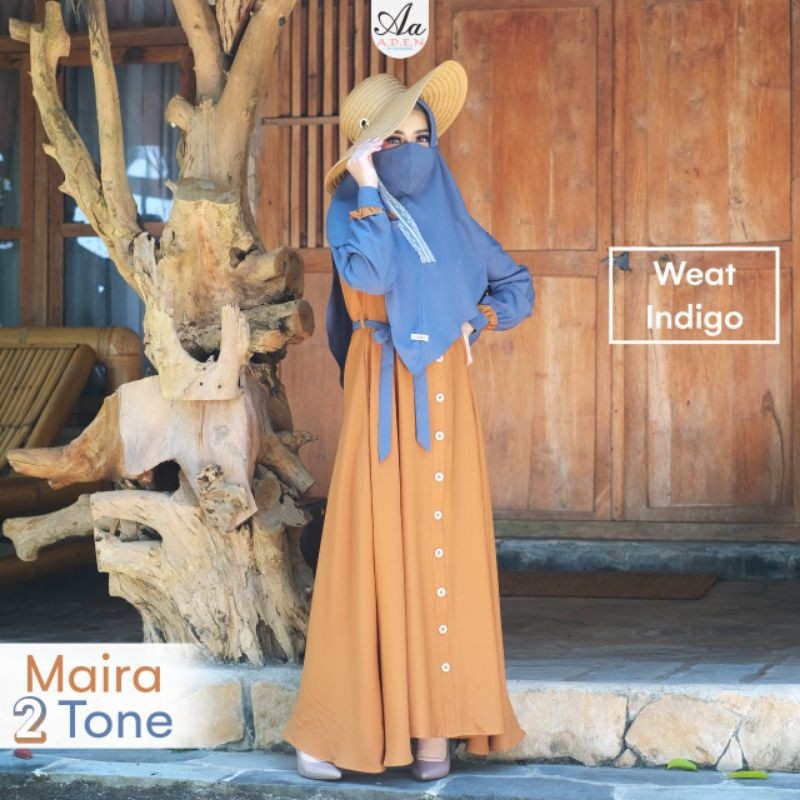 maira two tone aden hijab