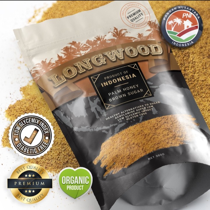 

Gula Semut 300 Gram - Brown Sugar - Gula Semut Organik - Gula Nira Kelapa LONGWOOD PREMIUM