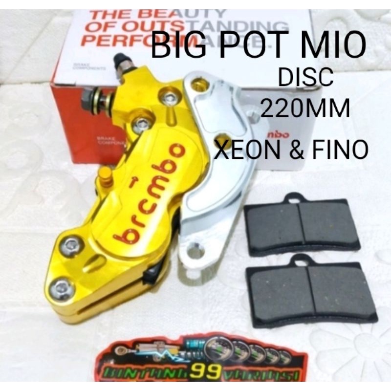 Breket Bracket kaliper brembo Big Pot 4 piston yamaha Mio soul fino xeon