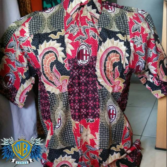 Kemeja Batik Bola AC Milan