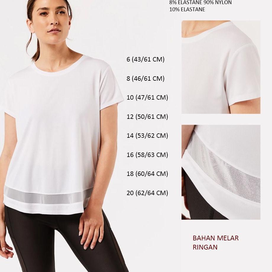 Pusat Diskon Atasan Kaos Olahraga Wanita Lengan Pendek (ANK67 ACTIVE MESH)