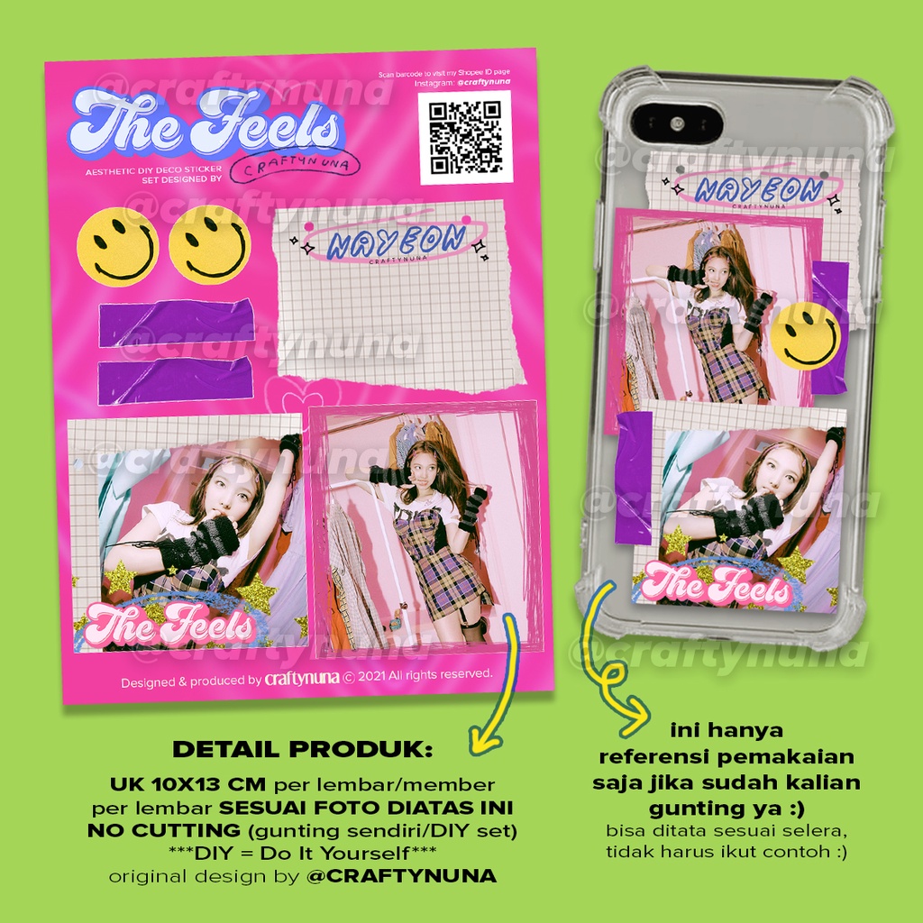 (TW-003) TWICE The Feels &amp; Taste of Love DIY Sticker Set aesthetic alcohol free stiker hp kpop case estetik