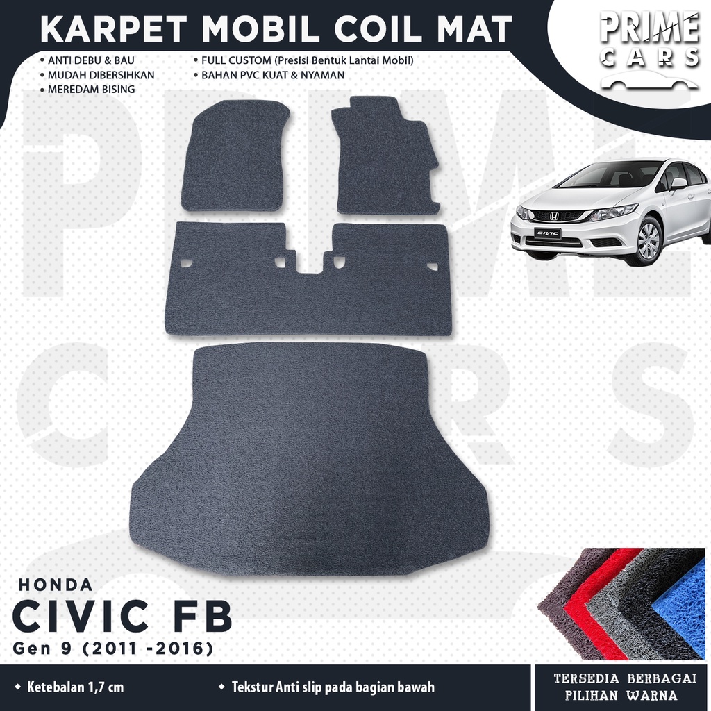 Jual Karpet Mobil Coil Mat Honda Civic Fb Full Set Bagasi Baris