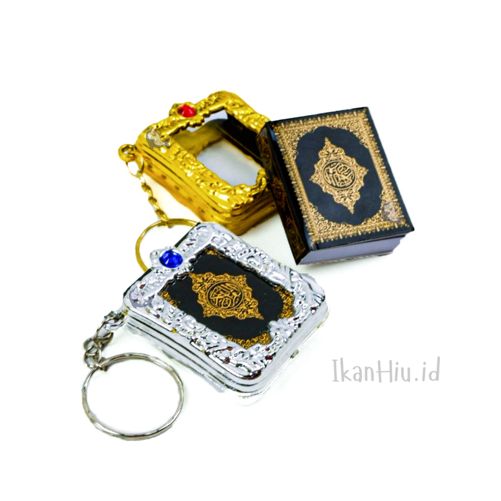 Gantungan Kunci Al-Qur’an Mini - Souvenir Kecil Alquran Qur’an Saku Murah Serbaguna - Oleh Oleh Umroh Haji - Free Plastik + Kawat