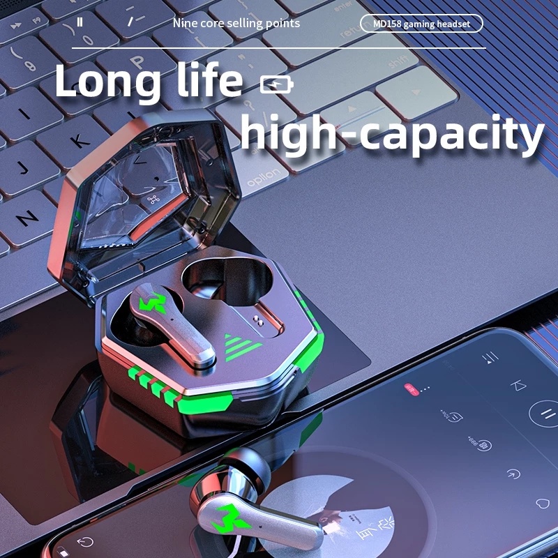 [Game Musik Mode Ganda] M28 Gaming Headset Bluetooth TWS Bluetooth 5.2 Wireless Earphone Latensi Rendah Henset Bloetooth Earphone Bluetooth Gaming Hedset with Mic