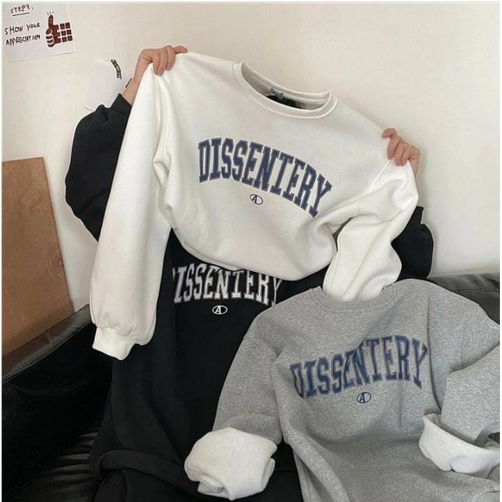 SWEATER OVERSIZE - DISSENTERY OVERSIZE SWEATER WANITA - CREWNECK OOTD-3